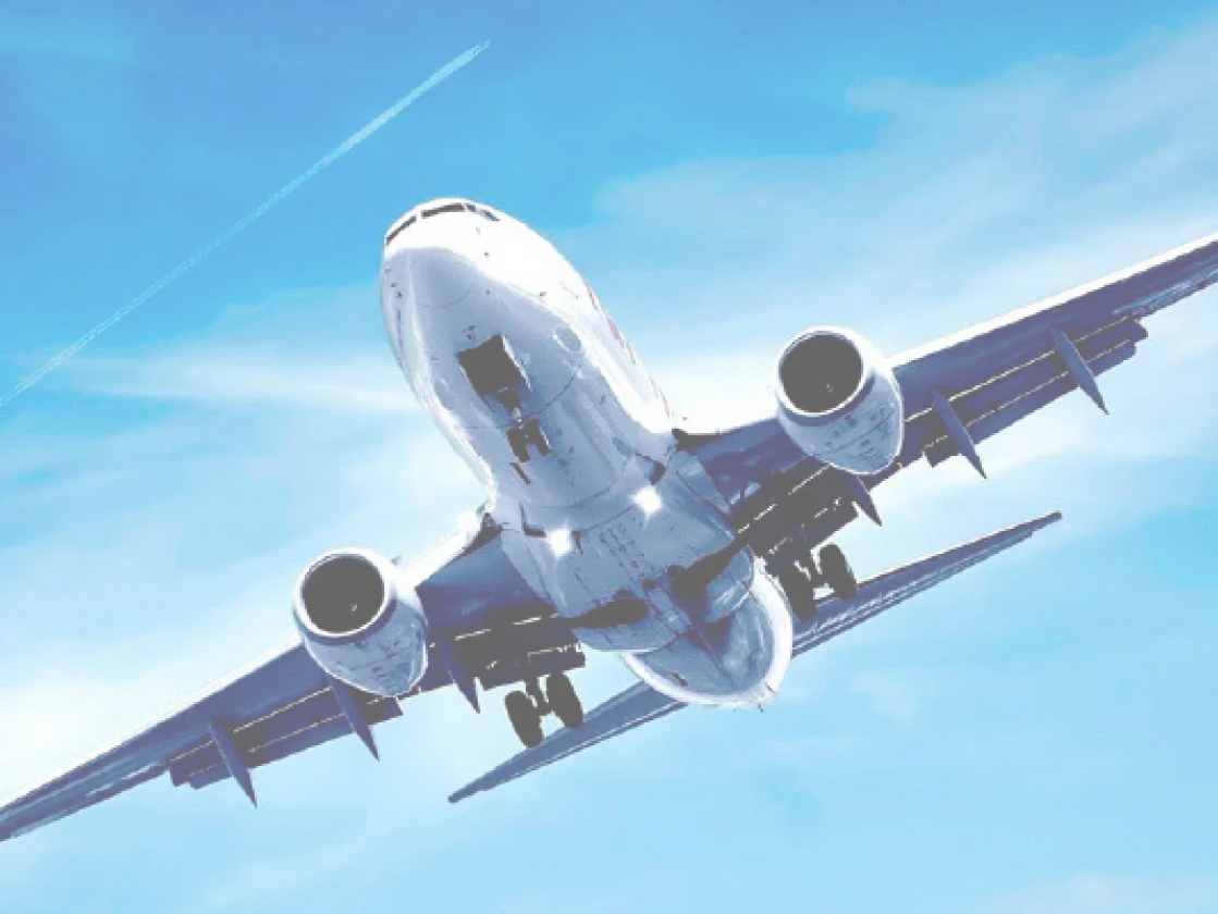 Plane in the air