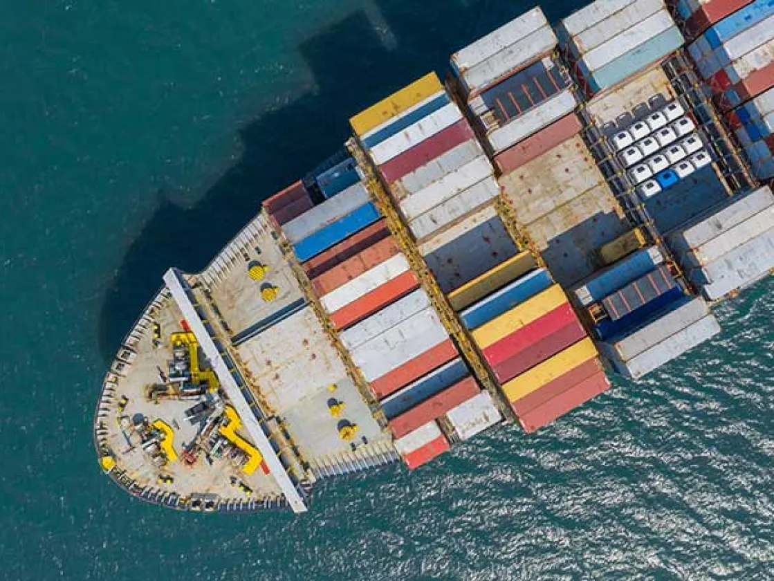 Ship in the ocean
