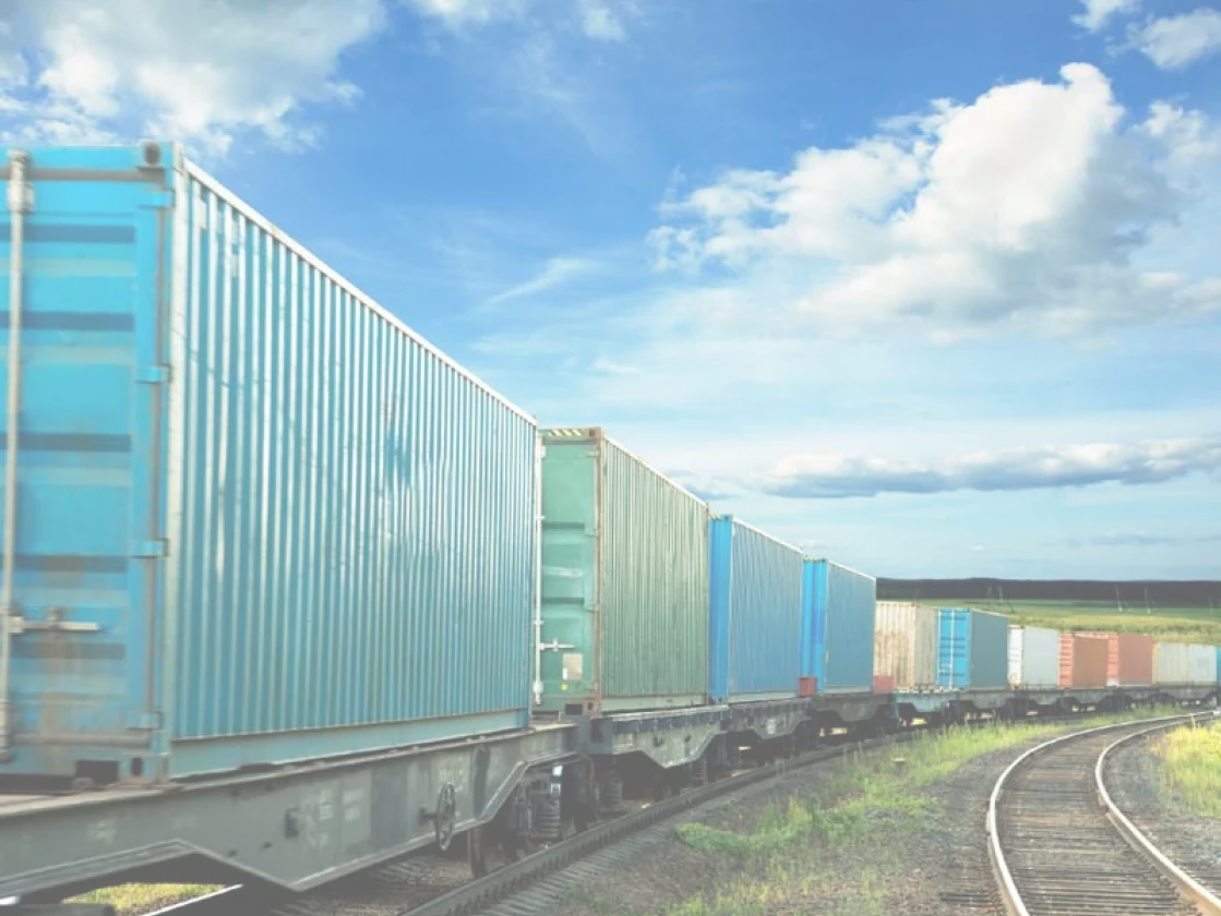 Train on the tracks